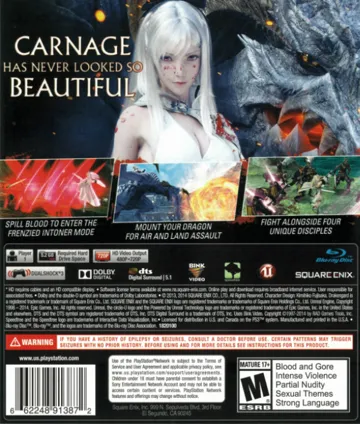 Drakengard 3 (USA) box cover back